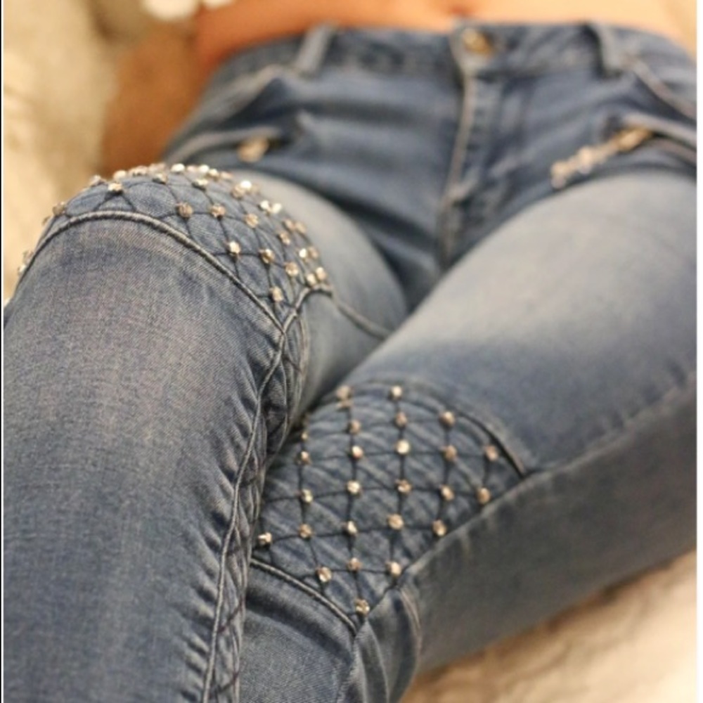 Embellished Blue Jeans